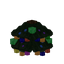 Colorful Decorated Christmas Tree Middle