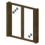 Rectangle Stripped Oak Window