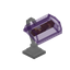 Purple Fancy Iron Lamp