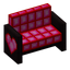 Black Lovely Love Seat
