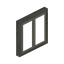 Vertical Framed Glass Pane