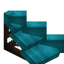 Light Blue Longer Flat Roof (Framed)