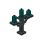 Cyan Silver Candelabra