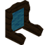 Light Blue Dark Oak Fancy Seat Back
