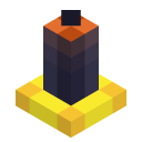Black Candle with Golden Socket