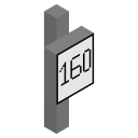 160 Km/h sign