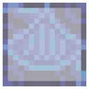 Blue Patterned Glass - SIDE